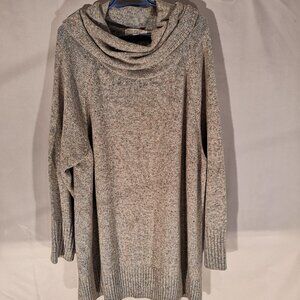 A Mtl 1980 Ladies Cowl Neck Long Sleeve Loose Fit Sweater / Tunic